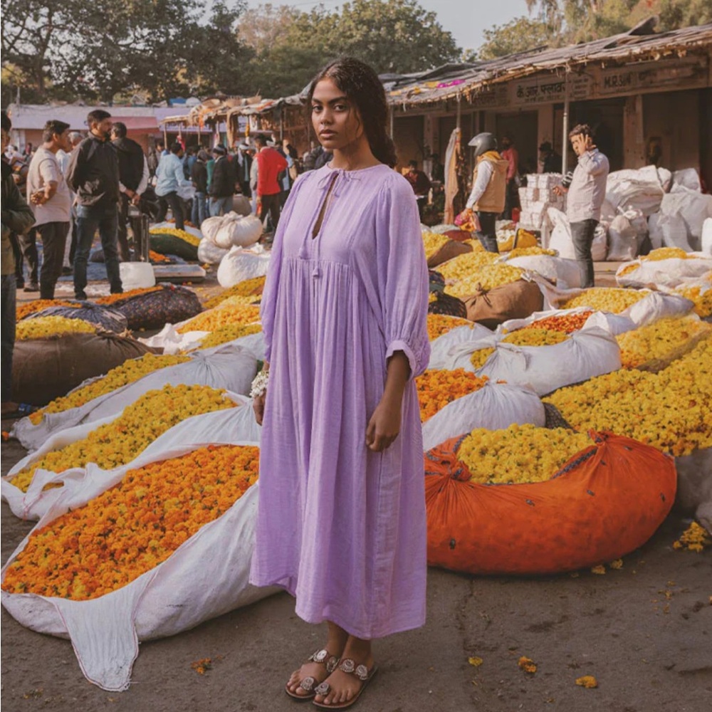 Elegant Lavender Maxi Dress